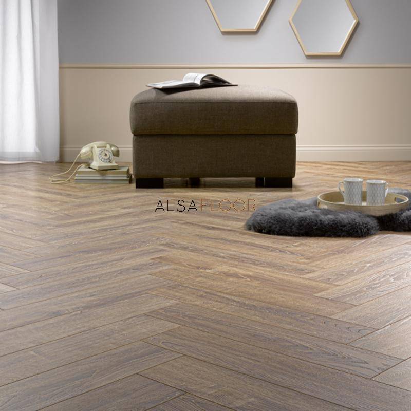Ламинат "Alsafloor" Herringbone Дуб Балеарский (640*143*12 мм) — купить в Юрге