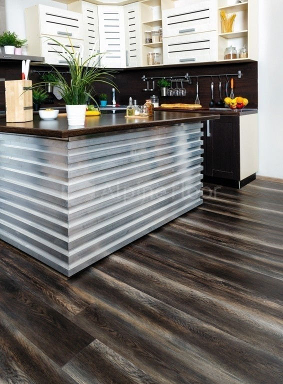 Кварцвиниловая плитка "Alpine Floor" Орех Темный  (1219*184*2мм) — купить в Юрге