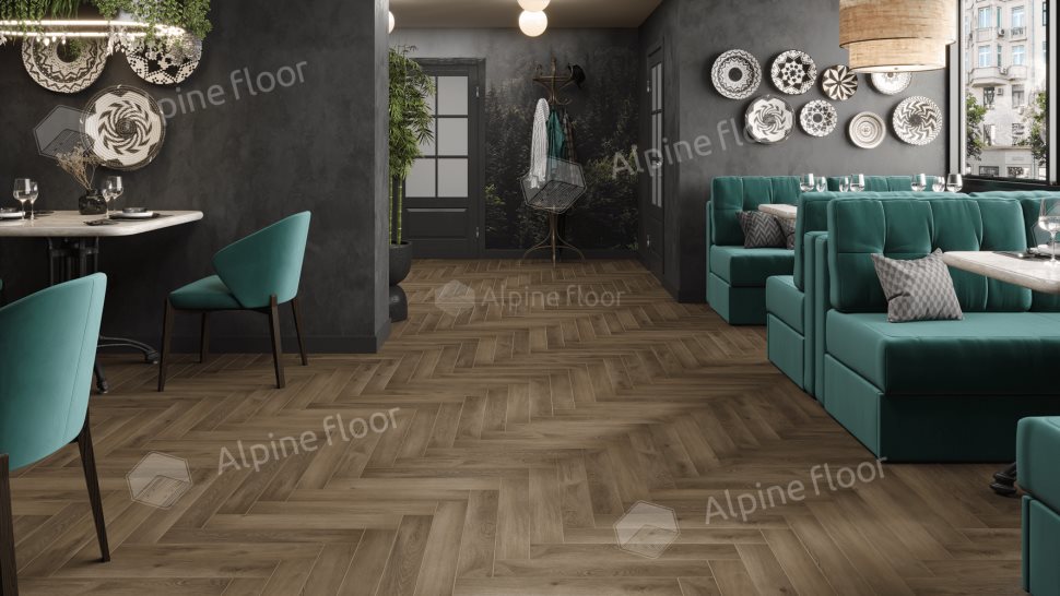 Ламинат "Alpine Floor" Herringbone 12 PRO Дуб Анжу (606*101*12 мм) — купить в Юрге