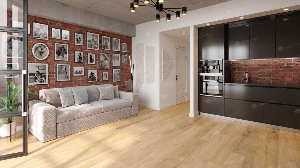 SPC Ламинат "Alpine Floor" Дуб медовый (1220*183*8 мм) — купить в Юрге