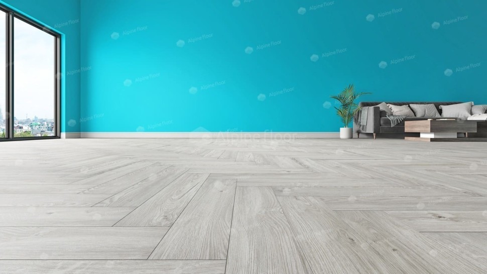 Виниловая плитка "Alpine Floor" Parquet LVT Снежный (590*118*2,5 мм) — купить в Юрге