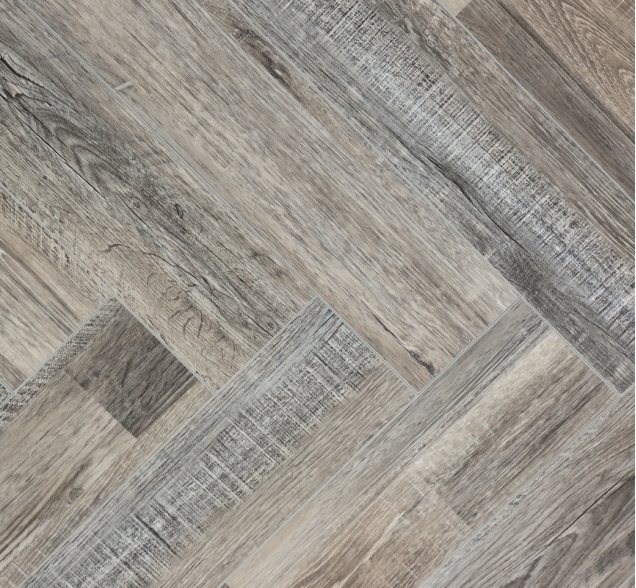 Виниловый ламинат SPC "Cronafloor" Herringbone Дуб Реймс (640*128*4,5 мм) — купить в Юрге