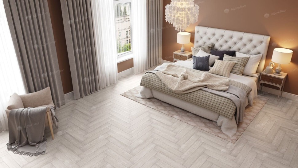 Виниловая плитка "Alpine Floor" Parquet LVT Голубой Лес (590*118*2,5 мм) — купить в Юрге