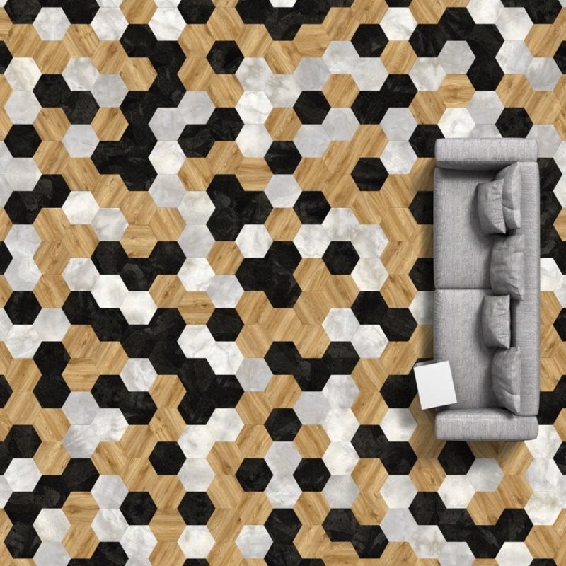Виниловая плитка Big Hexagon 260 (452,64*392*2,5 мм) — купить в Юрге