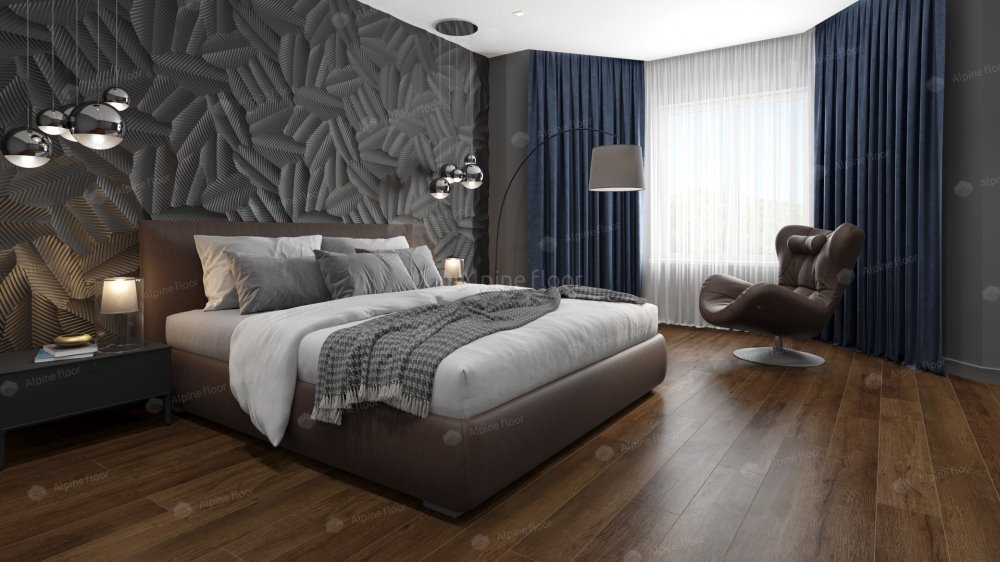 SPC Ламинат "Alpine Floor" Дуб шоколадный (1220*183*8 мм) — купить в Юрге