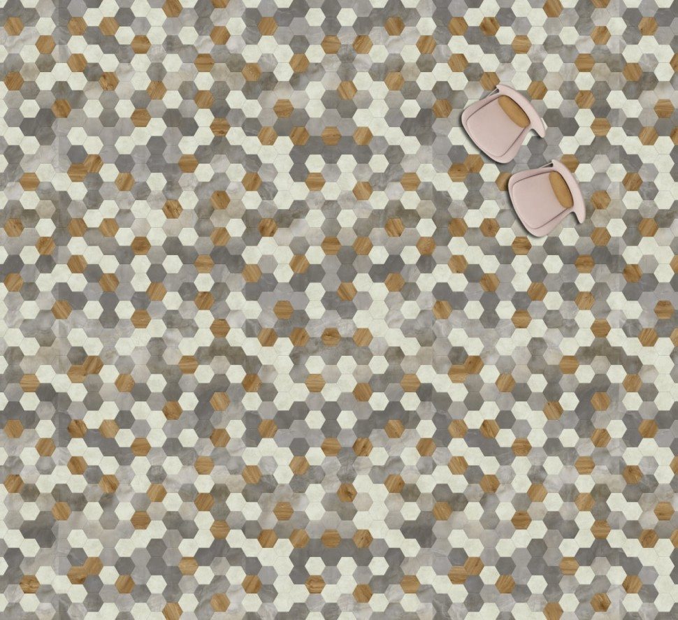 Виниловая плитка "Moduleo" Moods Hexagon 348 (226,32*196*2,5 мм) — купить в Юрге