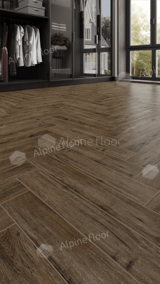 Ламинат "Alpine Floor" Herringbone 12 PRO Дуб Бордо (606*101*12 мм) — купить в Юрге