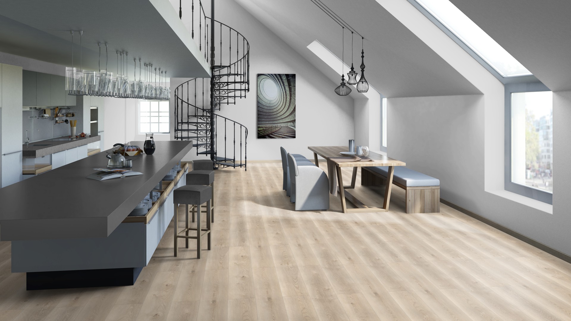 SPC ламинат "Tarkett" Deep House Sean (1400*225*4,6 мм) — купить в Юрге