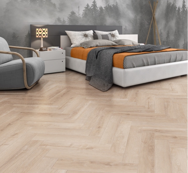 Виниловый ламинат SPC "Cronafloor" Herringbone Дуб Дижон (640*128*4,5 мм) — купить в Юрге