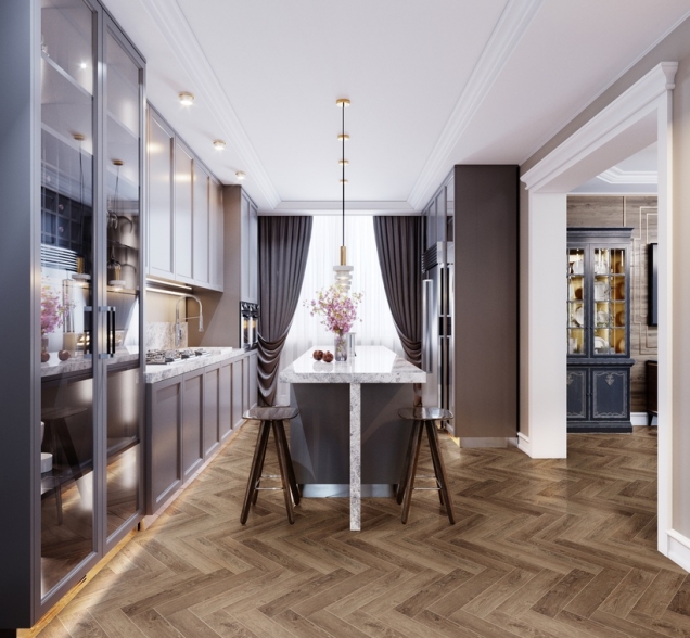 Виниловый ламинат SPC "Cronafloor" Herringbone Дуб Тулуза (640*128*4,5 мм) — купить в Юрге