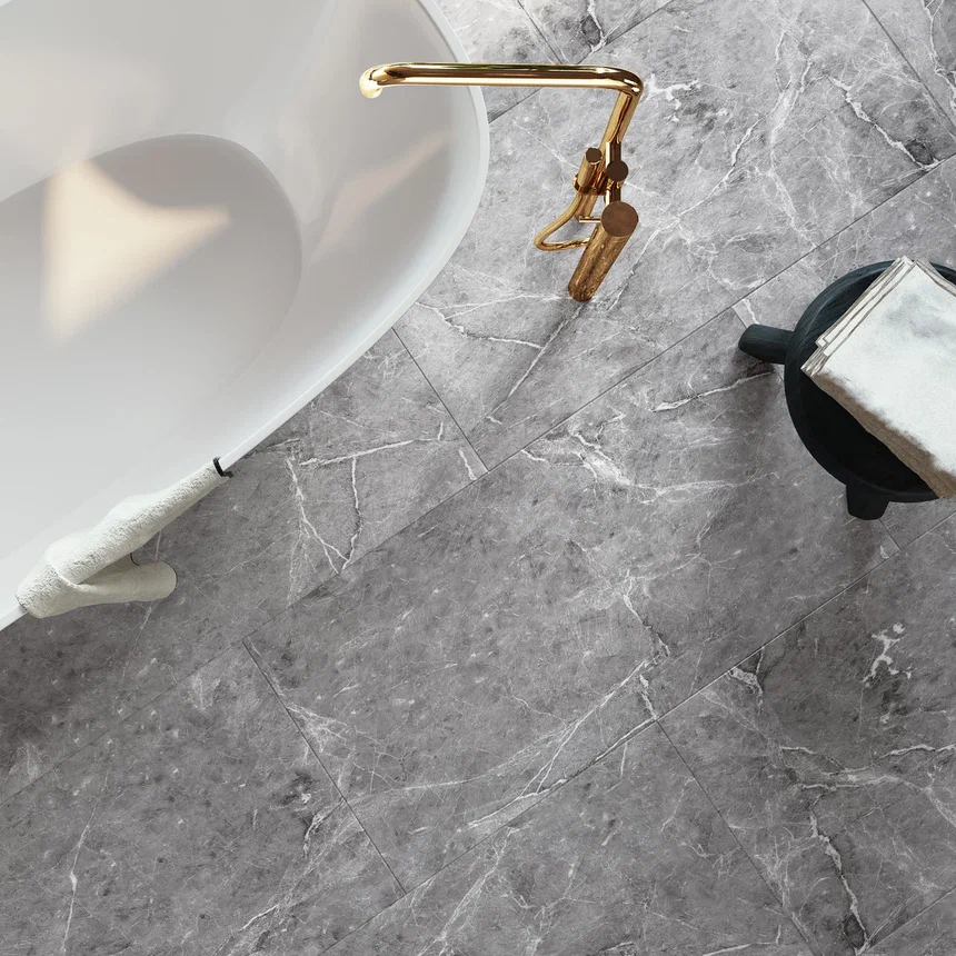 Кварцвиниловая плитка "Invictus" Hudson Stone Silver (914*457*2,5мм) — купить в Юрге