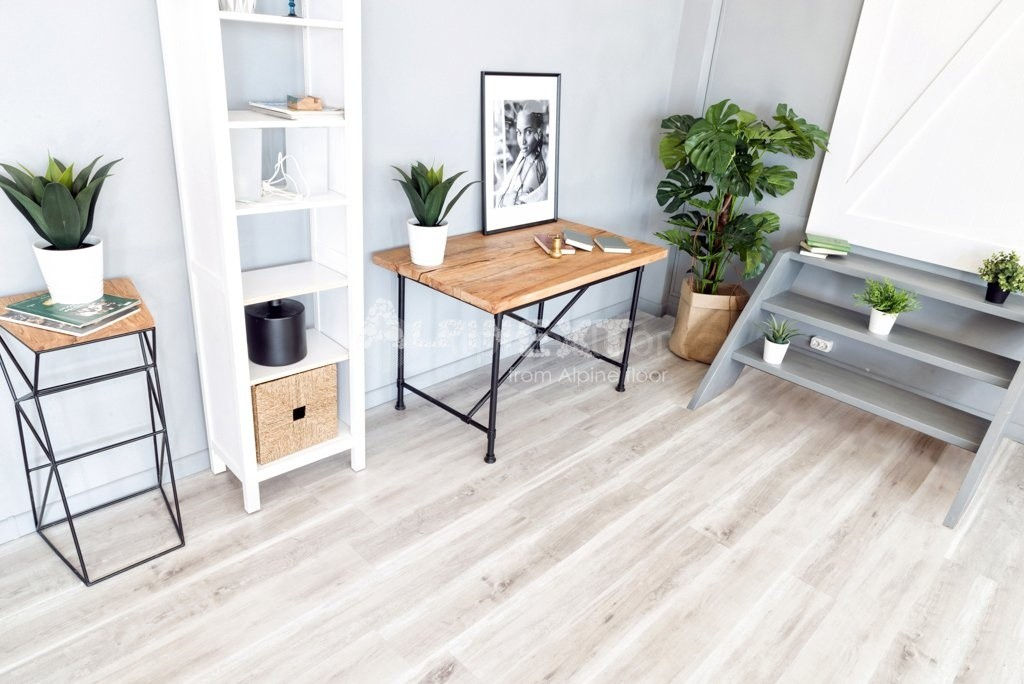 Замковая ПВХ плитка "Alpine Floor" Дуб выбеленный  (1220*183*4мм) — купить в Юрге